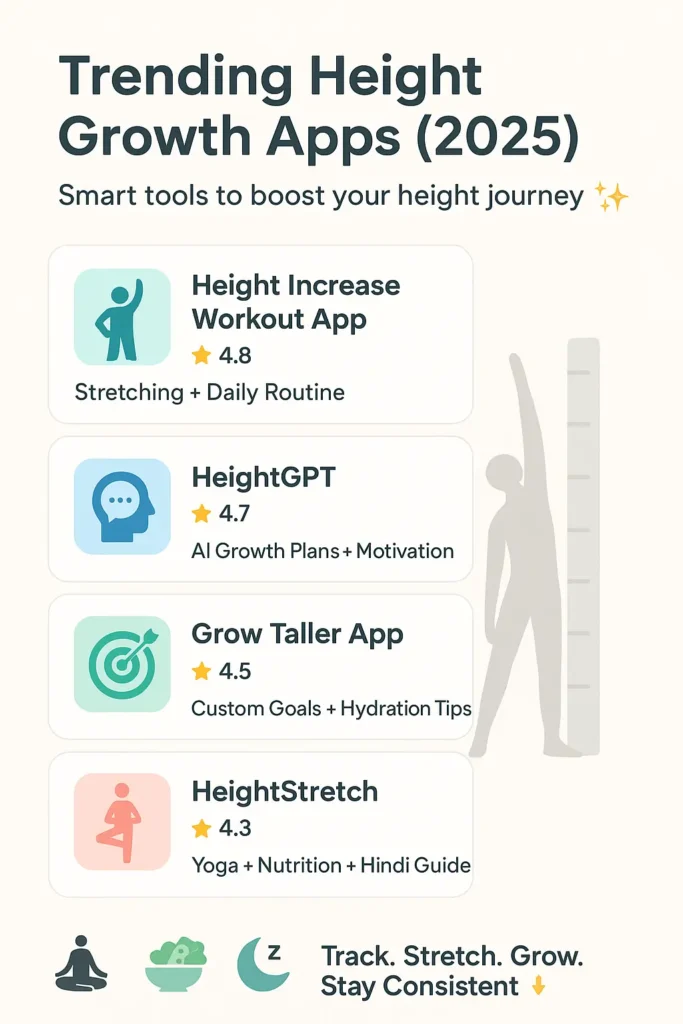 Trending height growth apps 2025