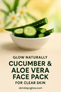 Cucumber and aloe vera cool face pack for summer
