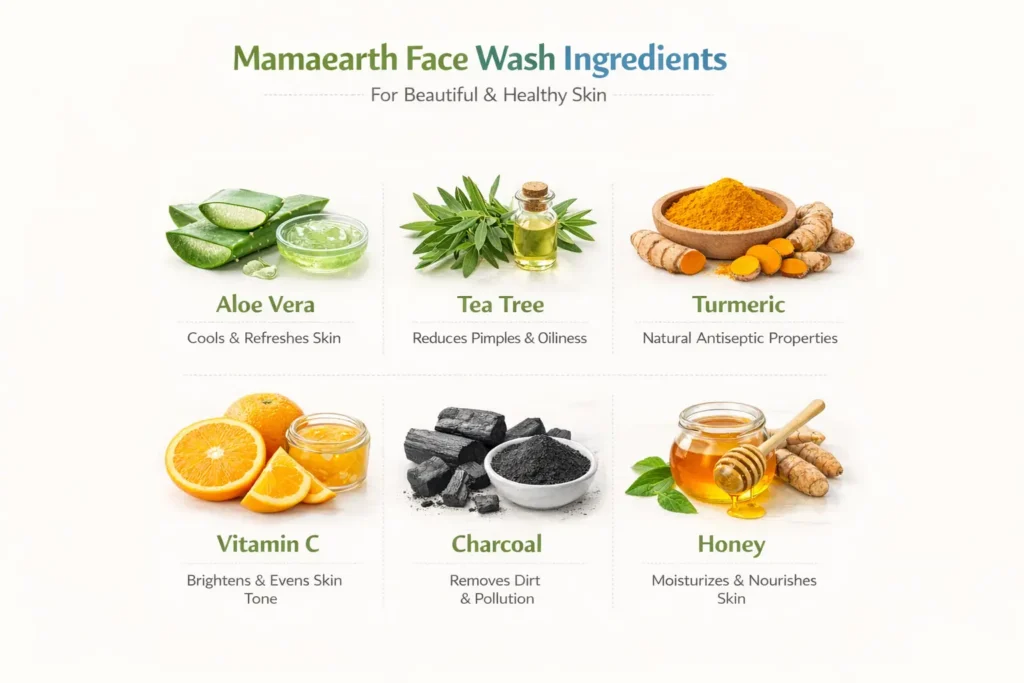 Mamaearth face wash ingredients