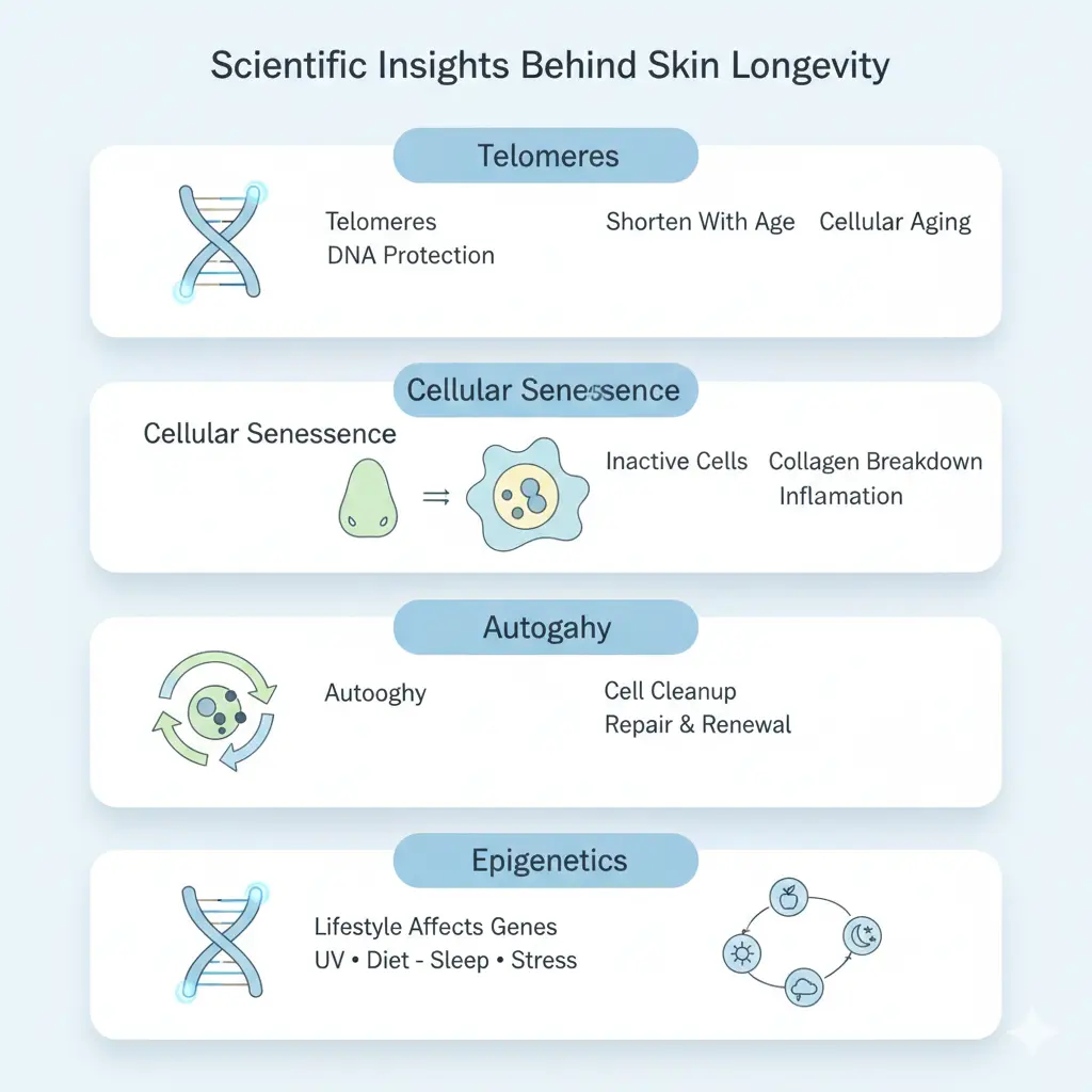 Scientific insights on skin longevity