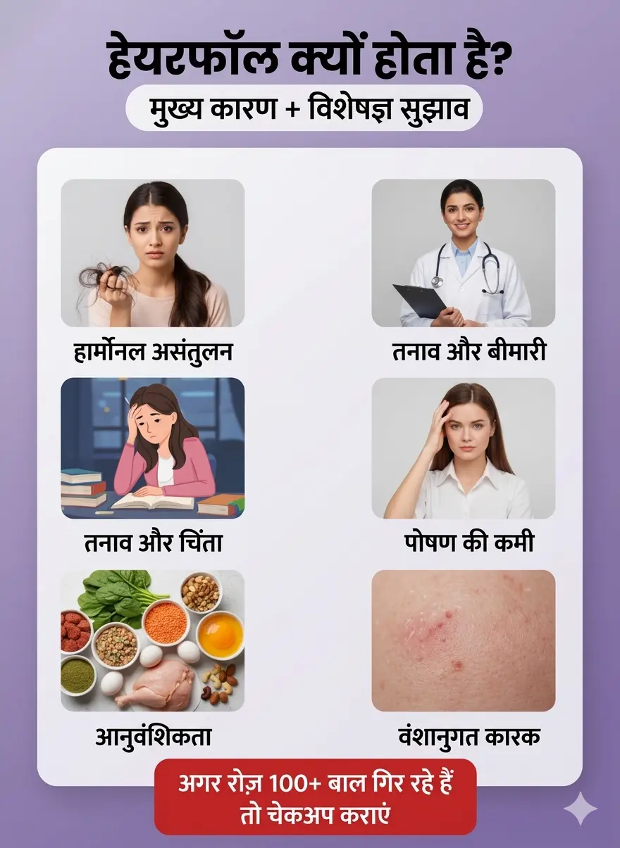 हेयर फॉल क्यों होता है? जानिए असली कारण