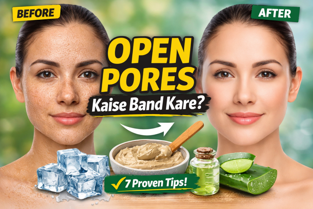 Open pores kaise band kare