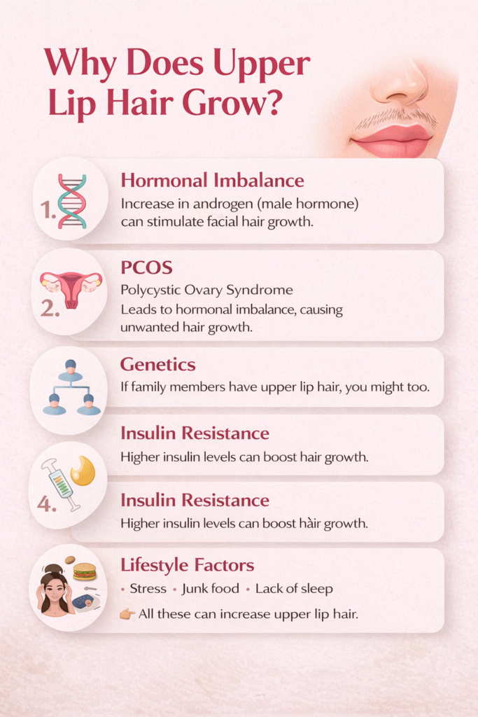 Remove upper lip hair naturally 