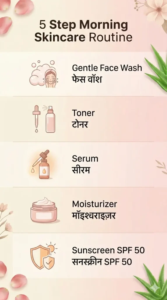 5 step morning skincare routine