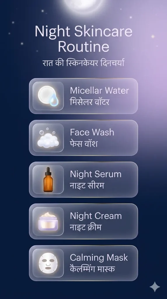 Night skincare routine