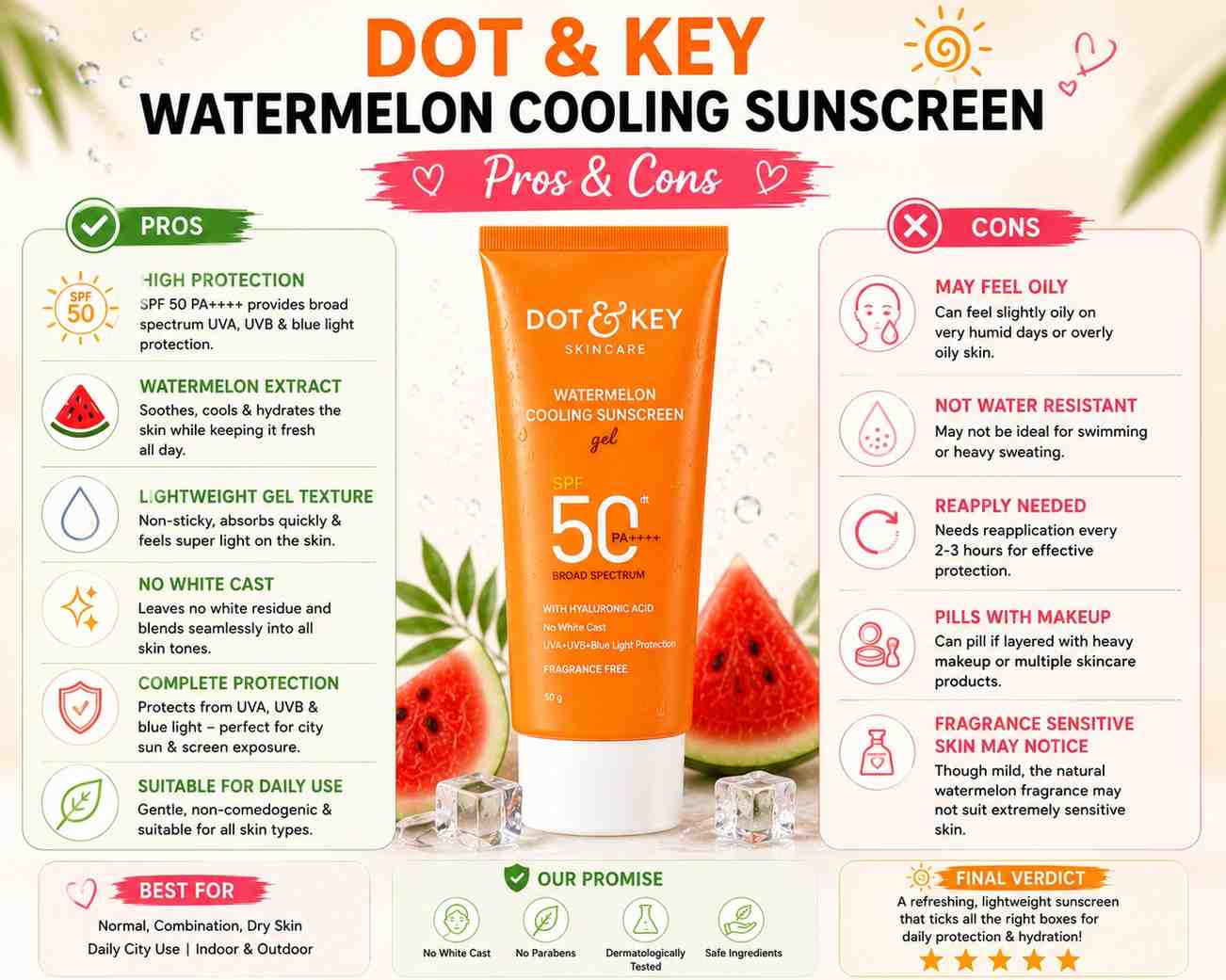 Dot and Key Sunscreen Pros and Cons