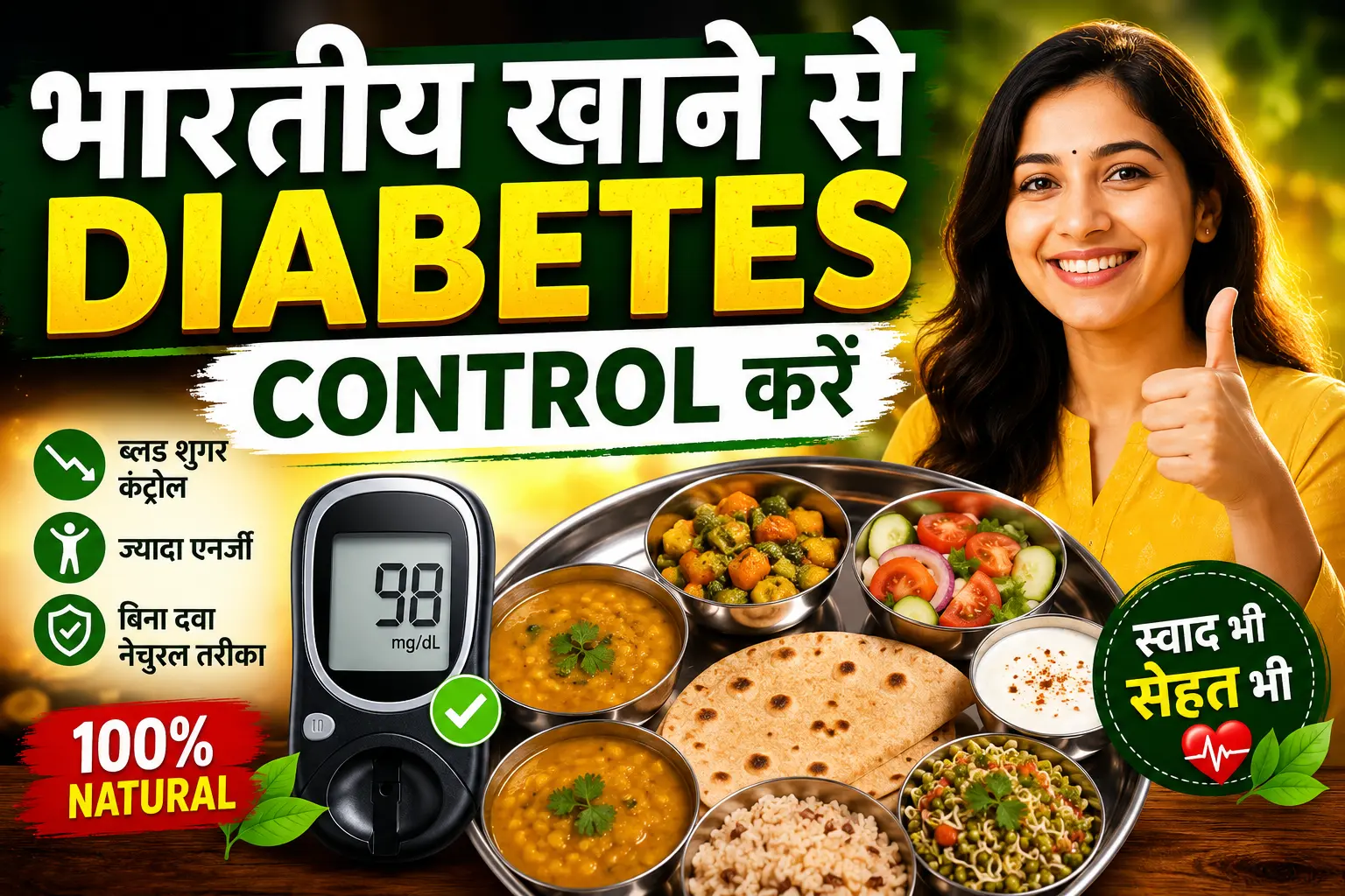How to Control Diabetes with Indian Diet भारतीय खाने से डायबिटीज कंट्रोल करें