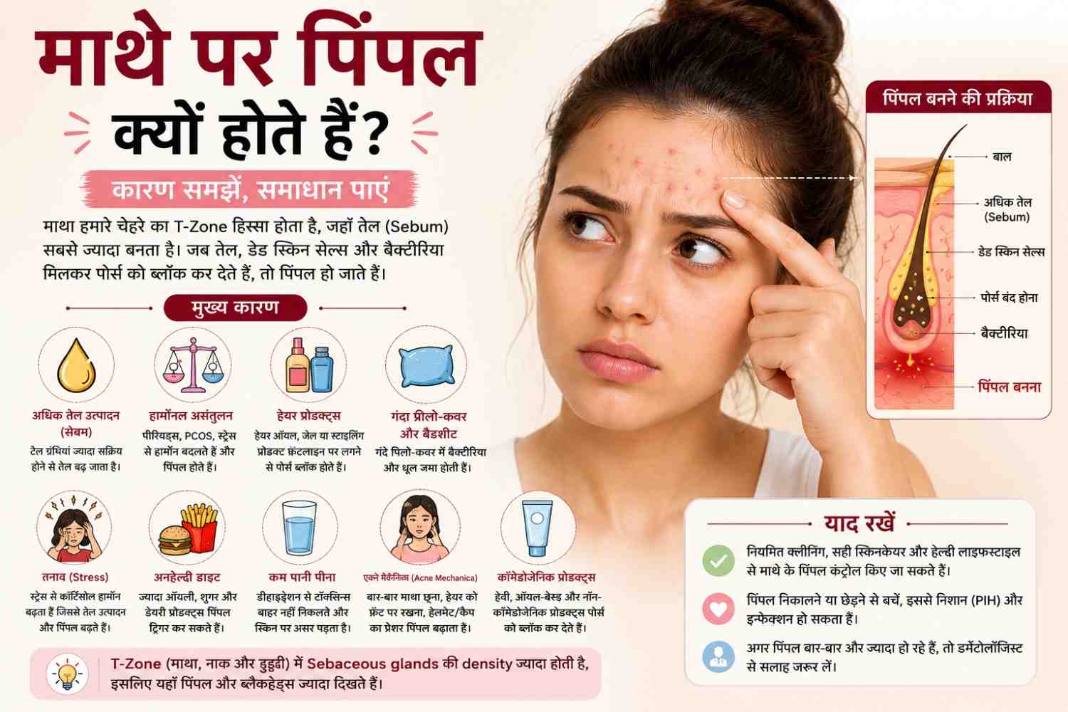 Maathe Par Pimple Kyu Hote Hain