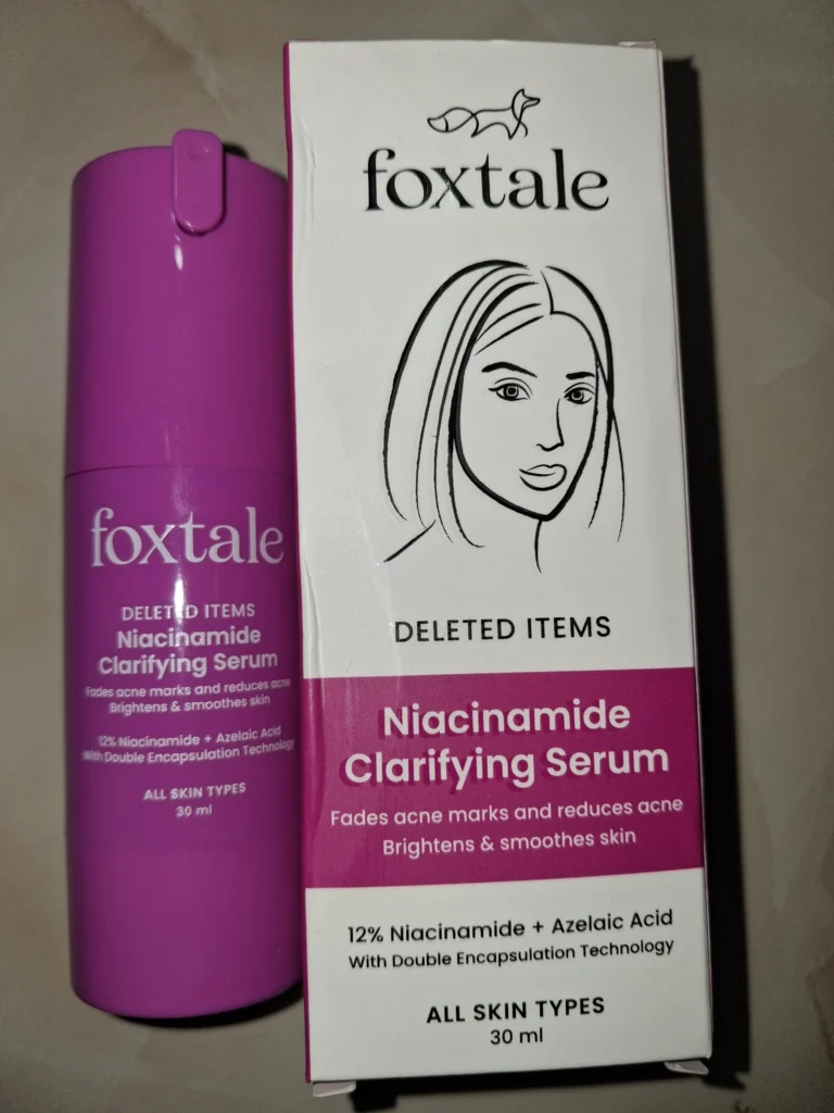Foxtale serum i apply it on my oily acne prone skin 