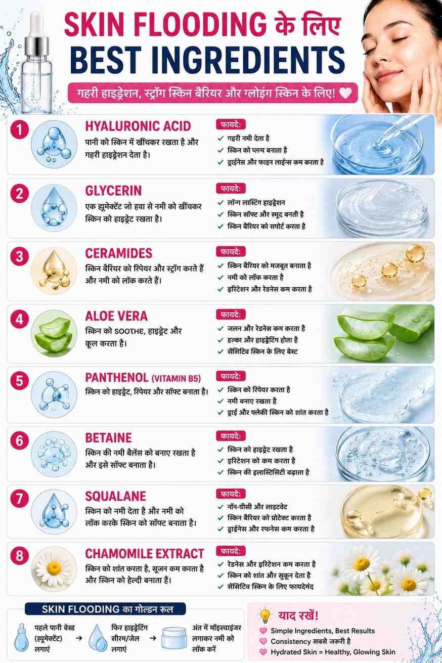 Best Ingredients for Skin Flooding Routine