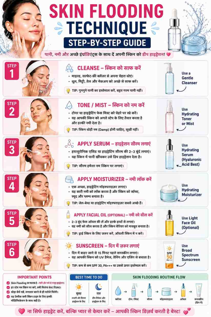 Skin Flooding Technique Step-by-Step Guide in Hindi