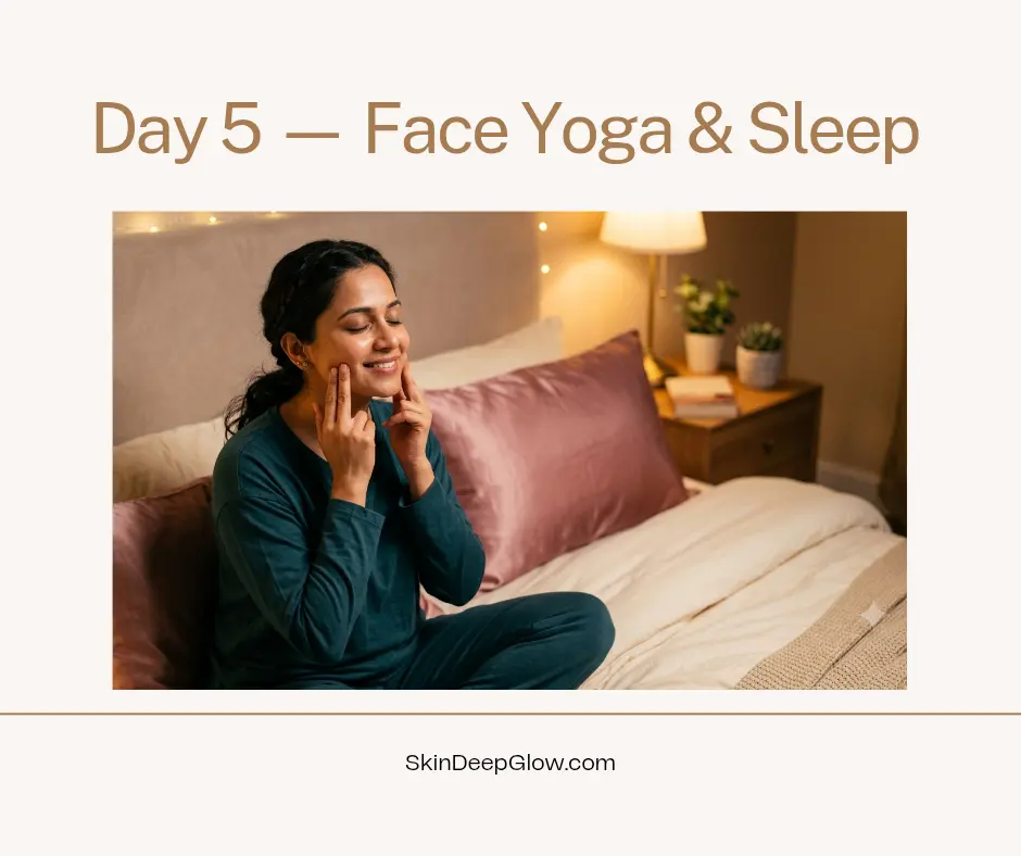 day5 face yoga beauty sleep stress relief