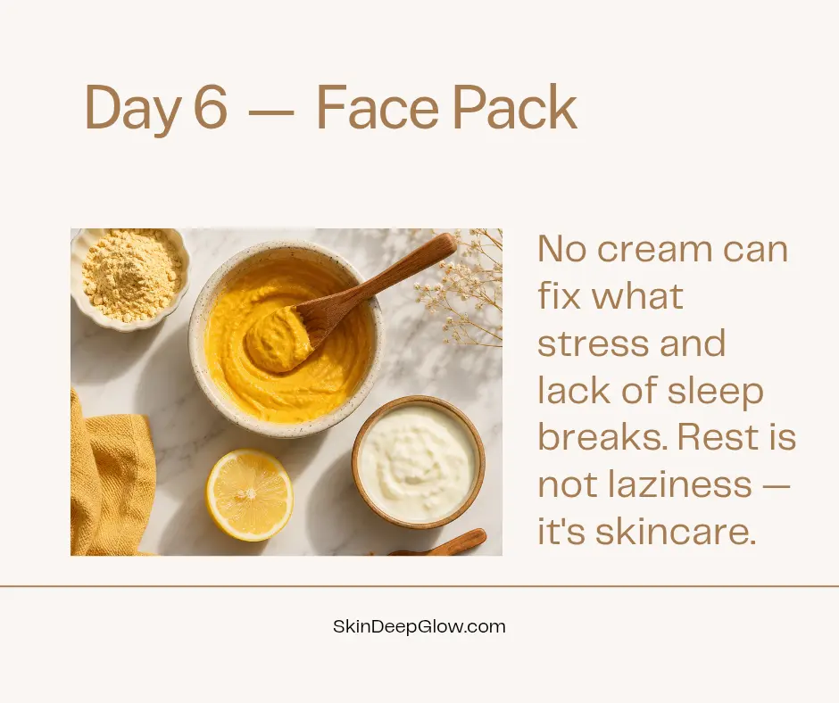 Besan turmeric and curd natural brightening face pack for glowing skin