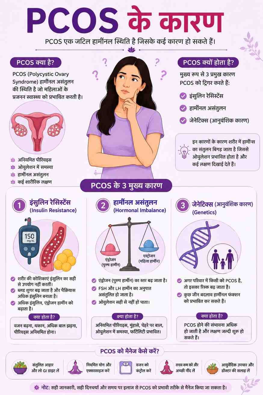 PCOS Causes and Hormonal Imbalance PCOS causes including insulin resistance hormonal imbalance and genetics