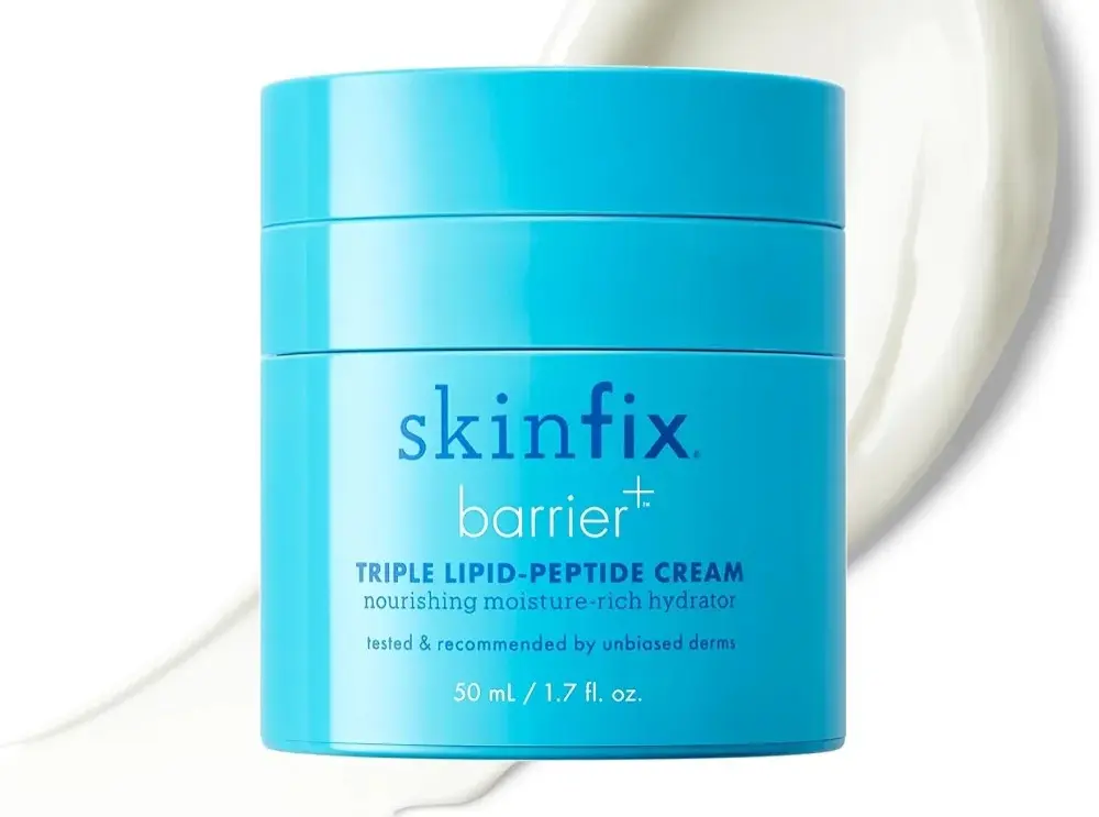 After Comparing 50+ Moisturizers, These 12 Are the Best for Sensitive Skin 10 Skinfix Barrier+ Triple Lipid-Peptide Cream 50ml moisturizer, formulated with lipids and peptides to strengthen the skin barrier, deeply hydrate dry skin, and improve moisture retention for a healthy complexion.